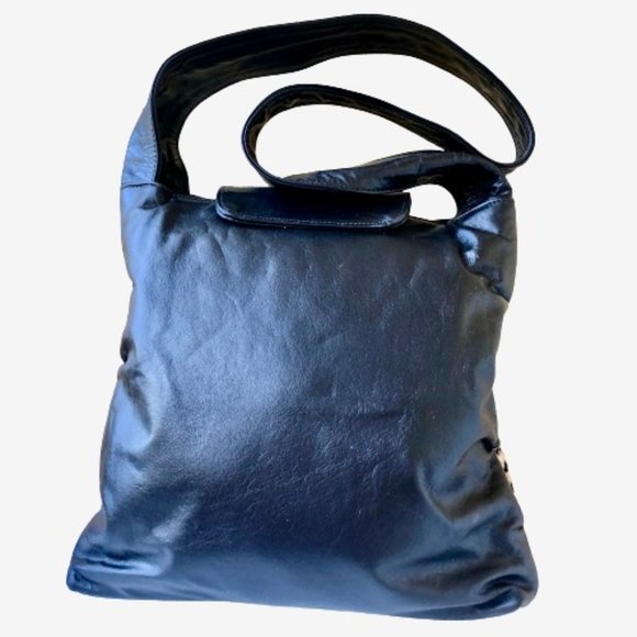 Vintage Genuine Leather Calf Hair Patchwork Shoulder Bag Mixed Prints - Picture 5 of 14